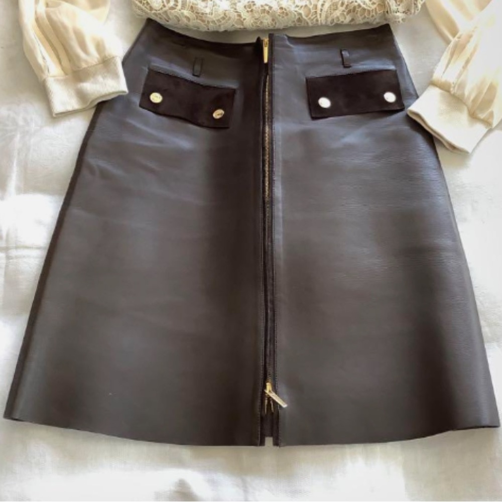Vintage Gucci Leather Skirt
